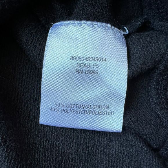 Bongo Dark Gray 15 Sweatshirt Juniors L Black Batwing Long Sleeve Terry Large - Picture 7 of 9